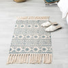 Cotton and linen hand-woven carpets